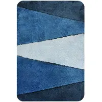 Dutch House Dijon Tapis de bain bleu, 90x60 (90 x 60 cm)