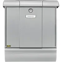 Burg wachter Boîte aux lettres avec porte-journaux intégré, couleur argent - Olymp 91600 Si