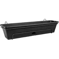 Elho Balconniere Green Basics Allin1 70 - Extérieur & Balcon - L 25,7 X W 69,2 X H 16,7 Cm - Vivre Noir