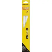 Stanley STA21252-XJ Lames de scie sabre HCS, finition fine, 305 mm, bois, 2 pièces
