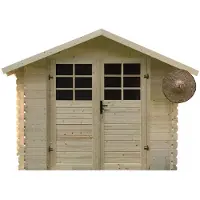 Solid Abri jardin bois traditionnel - 8.88 m2 - 2.98 x 2.98x 2.18 m - 28 mm