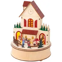 Lumineo Maison De Noël Lumineuse Musicale Microled, Musique, Mouvement -