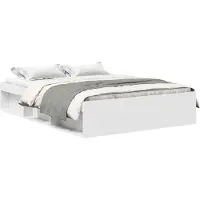 vidaXL Cadre de lit blanc 140x190 cm