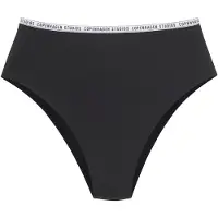 Copenhagen Studios Bas de bikini gris argenté / noir