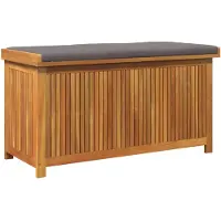 vidaXL Coffre à coussins d'extérieur 113x50x60,5 cm bois massif acacia