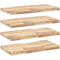 vidaXL Étagères Flottantes 4 Pcs 80x40x4 Cm Acacia Massif Non Traité