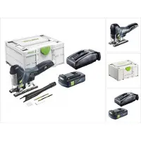 Festool CARVEX PSC 420-Basic scie sauteuse alternative sans fil 18 V 120 mm sans balai + 1x batterie 3,0 Ah + chargeur + systainer