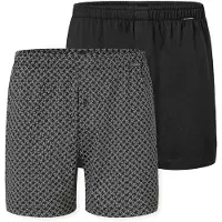Schiesser Boxers ' Basic ' gris / noir