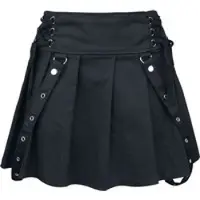 Poizen Industries Jupe courte Gothic de - Jupe Rebellious - S - XXL - pour Femme - noir - Taille L