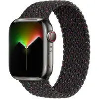 Apple Bracelet Solo tressé Watch | 44/45/46/49 mm - Taille 5 - Black Unity