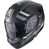 Scorpion EXO-930 Evo Ardens Noir Rouge Argenté Casque Modulable Taille M