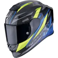 Scorpion EXO-R1 Evo Carbon Air Runner, casque intégral ,Noir/Bleu/Gris/Jaune Néon ,XL