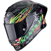 Scorpion EXO R1 Evo II Air Savage casque, noir/vert/orange, S (55/56)
