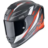 Scorpion EXO-R1 Evo Carbon Air Runner, casque intégral ,Mat Noir/Blanc/Gris/Rouge ,L