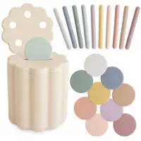 Mushie Coin & Tube Sorting Set jeu de tri 10m+ 1 pcs