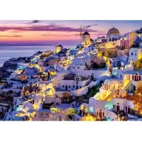 Ravensburger Puzzle de 1500 pièces « Coucher de soleil à Santorin ». Adultes et enfants à partir de 14 ans. Collection Evasion. 12001532. Nathan