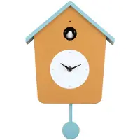 Karlsson Wandklok Cuckoo Light - Okergeel - 23x10.5x26.4cm - Wandklok Scandinavisch