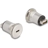 DeLOCK USB2.0 Type-C zu Typ-A Einbaubuchse Aluminium