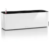 Lechuza Jardinière CUBE Glossy Triple ALL-IN-ONE Blanc brillant