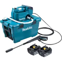 Makita DHW 080 M2K Akku Hochdruckreiniger 36 V ( 2x 18 V ) 80 bar 380 l/h Brushless + 2x Akku 4,0 (Fonctionnement sur batterie)