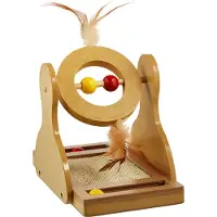 Flamingo Tumbler - Jouet pour chats - Bois/Sisal - Naturel - 17x30x20 cm