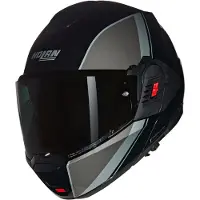 Nolan N120-1 Verniciatura Speciale N-Com casque pliable, noir/gris/argent, M (58)
