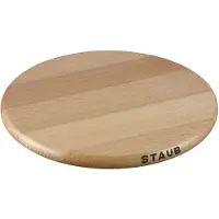 Staub Dessous de plat aimanté ronde - bois - 23cm