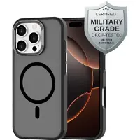 Just in Case Apple iPhone 16 Pro Back Cover avec MagSafe et Protection Antichute Noir