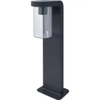 Ledvance Lampadaire et luminaire d'allée LED pour 1x ampoule E27, luminaire design d'aspect moderne, hauteur 50cm, en aluminium et verre transparent, ENDURA CLASSIC CASCADE 80CM Post E27 CLR