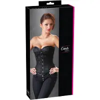 Cottelli - corset fête brodé - noir