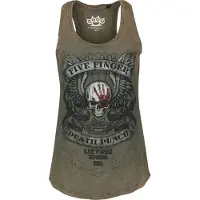 Five Finger Death Punch Top de - Logo - S - XL - pour Femme - beige - Taille S