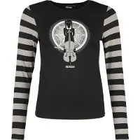 Wednesday T-shirt manches longues Gothic de - Musique - L - XXL - pour Femme - noir/gris - Taille XL