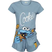 Sesame Street Pyjama de - Krümelmonster - Cookie - L - 3XL - pour Femme - bleu - Taille XXL