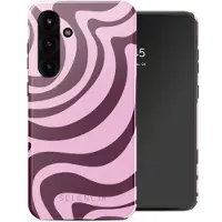 Selencia Coque arrière Vivid pour Samsung Galaxy S25 Plus - Wavy Swirl Pink Plum