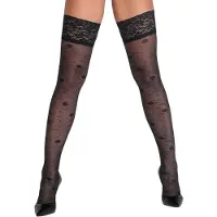 Cottelli Legwear Stay Up Sukat Roses