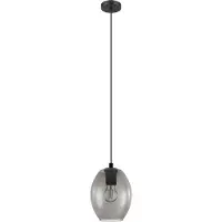 Eglo 98582 CADAQUES E27 Lampe à suspendre Ø180mm noir-transparent