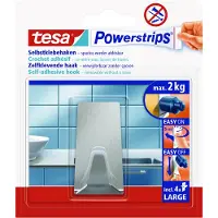 TESA 58266-00000, Intérieur, Crochet pour serviette, Acier inoxydable, Acier inoxydable, Bande adhésive, 2 kg