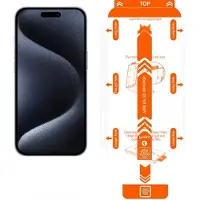 Mobile Origin Orange Screen Guard iPhone 15 Pro Max 2pcs avec applicateur