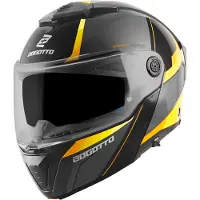 Bogotto FF404 Ezion casque pliable, noir mat/jaune, M