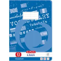 Herlitz Cahier de vocabulaire x.book, DIN A4, 2 colonnes, 32 feuilles (A4, À rayures, Couverture souple)