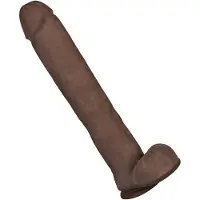 Blush Novelties Dildo Mighty Chocolate Brown 14"
