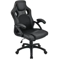 Juskys Chaise de bureau / Chaise de jeu - Montréal - Noir