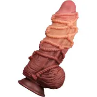 Lovetoy Nature Cock Dual Layer Silicone Cock With Rope