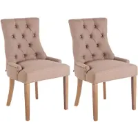 CLP lot de 2 chaises de salle à manger Aberdeen tissu