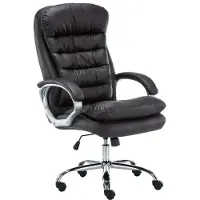 CLP Chaise de bureau réglable pivotant en pvc et synthetique Marron