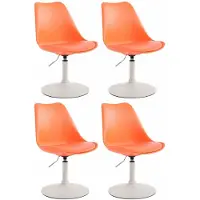 CLP lot de 4 chaises de salle à manger Maverick plastique