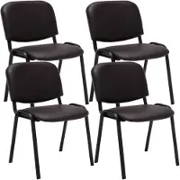 CLP lot de 4 chaises visiteurs Ken similicuir