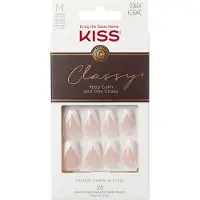 KiSS Faux ongles de classe, robe en soie, cercueil moyen, baiser