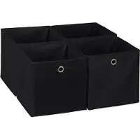 Relaxdays 4x bacs-de-rangement (30 cm, 26 l, 4x)