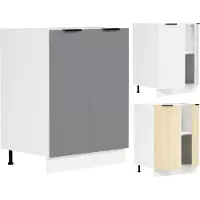 VCM Meuble de cuisine | Dimensions env. H. 82 x W. 60 x. T. 46 cm | Cabinet avec deux portes | Mobilier de cuisine - Fasola